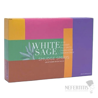 Aromafume Set of 6 home air fresheners with white sage spray 6 x 50 ml