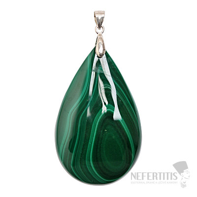 Malachite pendant silver Ag 925 no. 18
