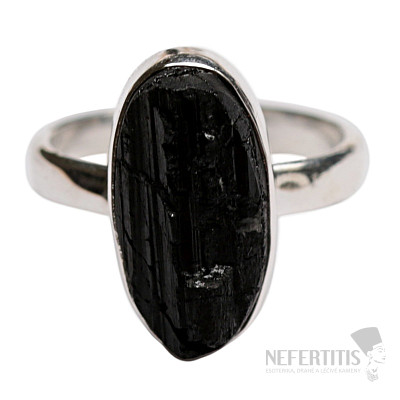 Turmalin-Scoryl-Ring, Silber Ag 925 R18