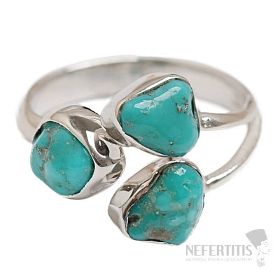 Türkisblauer Ring Silber Ag 925 LOT18