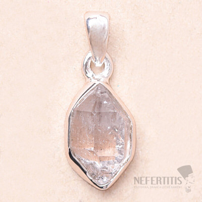 Herkimer diamant přívěsek stříbro Ag 925 LOT181