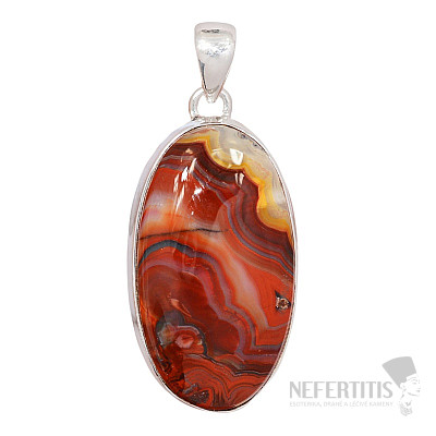 Agate lacy Laguna Lace pendant silver Ag 925 P1831