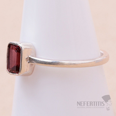 Garnet cut ring silver Ag 925 KO188