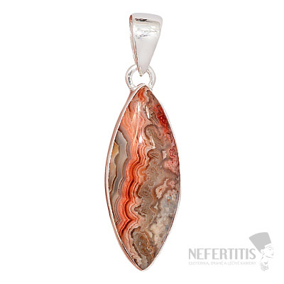 Agate lacy Laguna Lace pendant silver Ag 925 P1889