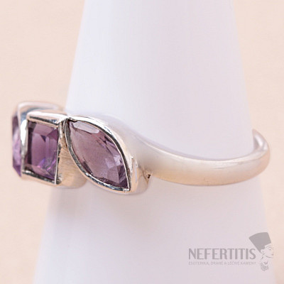 Amethyst cut ring silver Ag 925 KO189