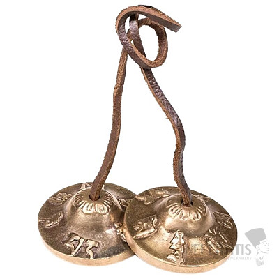 Tibetan Cymbal with mantra Om Mani Padme Hum 6.7 cm