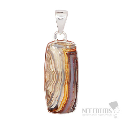 Achát krajkový Laguna Lace přívěsek stříbro Ag 925 P1925