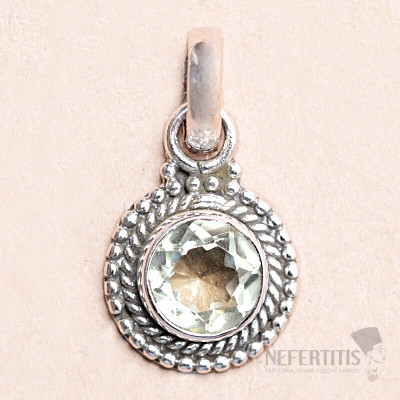 Grüner Amethyst - Prasiolith Anhänger Silber Ag 925 MIX2