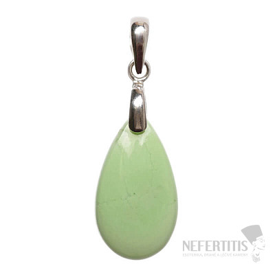 Chrysoprase Lemon pendant silver Ag 925 no. 2