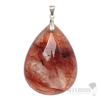 Hämatit-Anhänger (Hämatit im Kristall) Silber Ag 925 Nr. 2