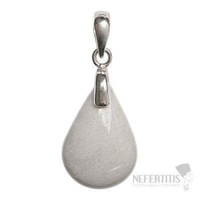 Scolecite white pendant silver Ag 925 no. 2