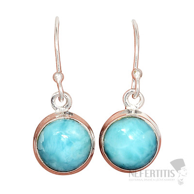 Larimar náušnice stříbro Ag 925 E2
