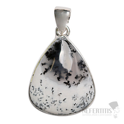 Opál dendritické prívesok striebro Ag 925 P2