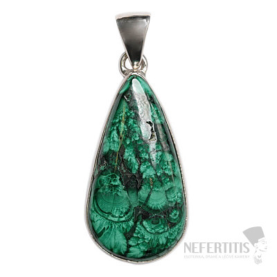 Malachit přívěsek stříbro Ag 925 P20