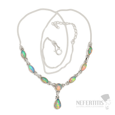 Opál etiópsky náhrdelník striebro Ag 925 N20