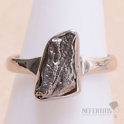 Meteorit Campo del Cielo prsteň striebro Ag 925 R2044