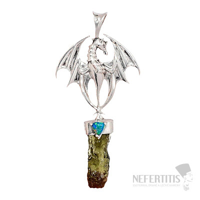 Design pendant moldavite silver Ag 925 P2047