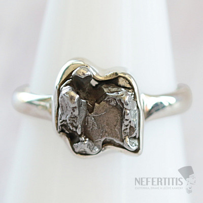 Meteorite Campo del Cielo ring silver Ag 925 R2068