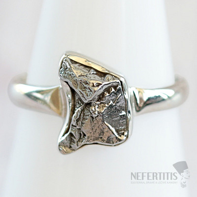 Meteorite Campo del Cielo ring silver Ag 925 R2069