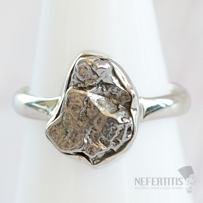Meteorite Campo del Cielo ring silver Ag 925 R2073