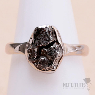 Meteorit Campo del Cielo prsteň striebro Ag 925 R2077