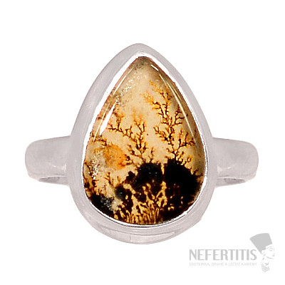 Achat-Dendritenring Silber Ag 925 R2080