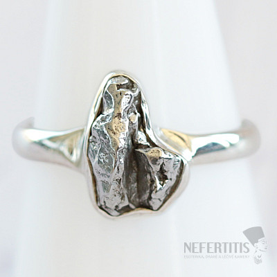 Meteorite Campo del Cielo ring silver Ag 925 R2082