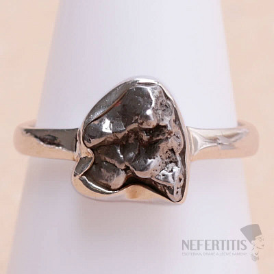 Meteorite Campo del Cielo ring silver Ag 925 R2083
