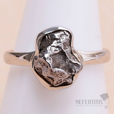 Meteorit Campo del Cielo prsteň striebro Ag 925 R2085