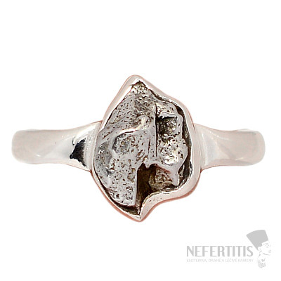 Meteorit Campo del Cielo prsten stříbro Ag 925 R2087