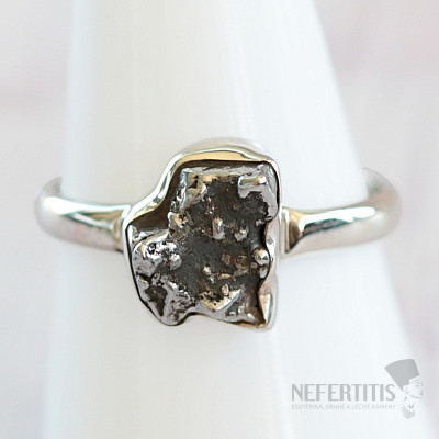 Meteorite Campo del Cielo ring silver Ag 925 R2090