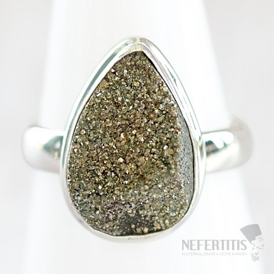 Pyrite rainbow ring silver Ag 925 R210
