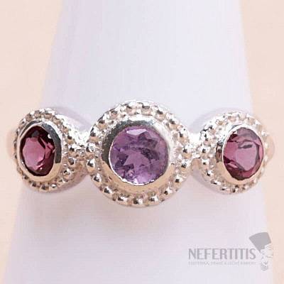 Amethyst cut ring silver Ag 925 KO212