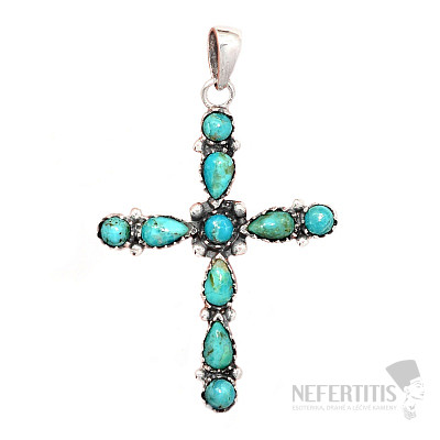 Designer pendant turquoise blue silver Ag 925 P2120