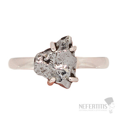 Meteorite Campo del Cielo ring silver Ag 925 R2127