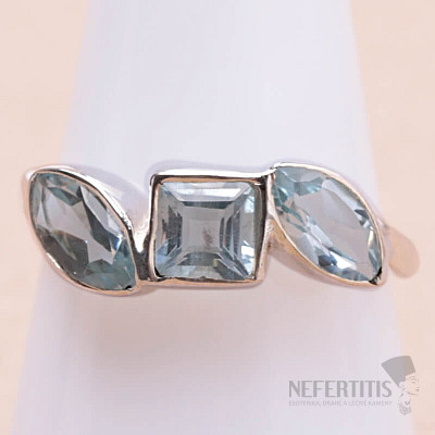 Topaz modrý prsteň striebro Ag 925 KO213