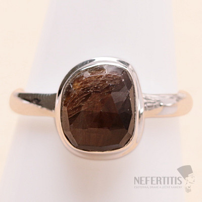 Zawadi gold sapphire ring silver Ag 925 R217