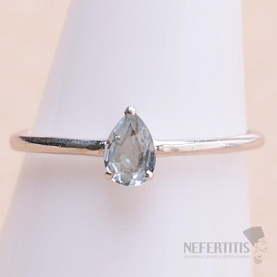 Topaz modrý prsteň striebro Ag 925 KO219