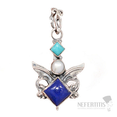 Dizajnový prívesok Lapis Lazuli striebro Ag 925 P2194