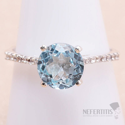 Topaz blue ring silver Ag 925 21985