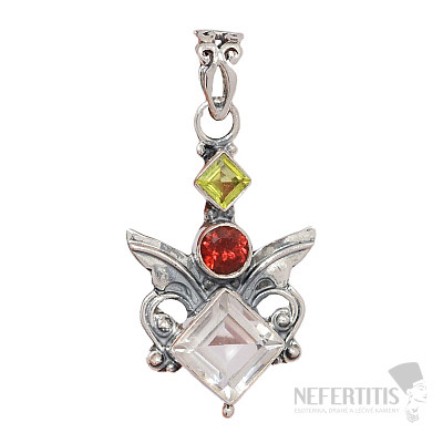 Dizajnový prívesok krištáľ striebro Ag 925 P2209