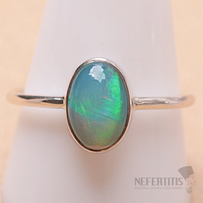 Ethiopian opal ring silver Ag 925 R2237