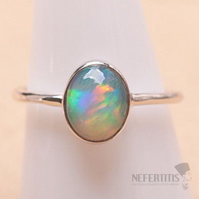 Opál etiópsky prsteň striebro Ag 925 R2239