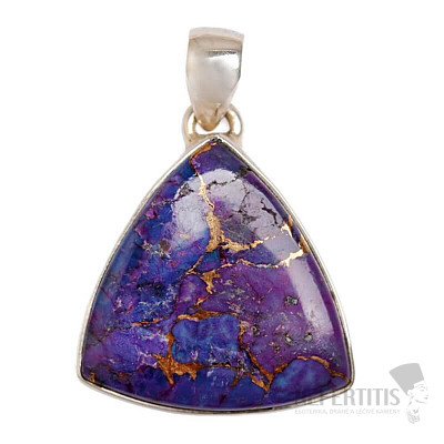 Tyrkys purpurový přívěsek stříbro Ag 925 P2248
