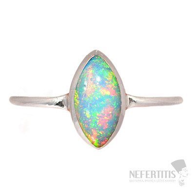 Ethiopian opal ring silver Ag 925 R2281