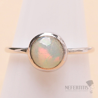 Opál etiópsky prsteň striebro Ag 925 R2293