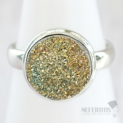 Pyrit-Regenbogenring Silber Ag 925 R231