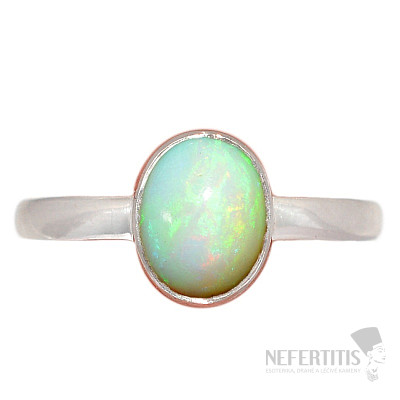 Ethiopian opal ring silver Ag 925 R2314