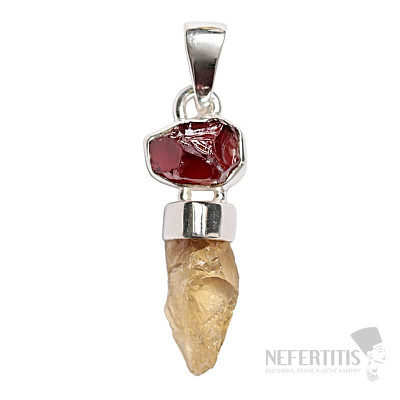 Designer pendant citrine silver Ag 925 P2322