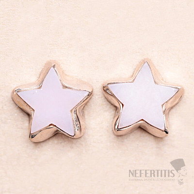 Pink opal earrings silver Ag 925 23376